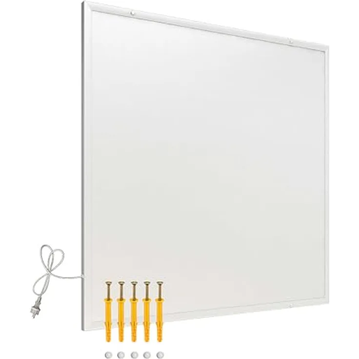 Wiltec Infrarotheizung 290 Watt, energieeffizienter Heizkörper, Wandmontage Elektroheizung, Heizpaneel, IR Heizung, weiß
