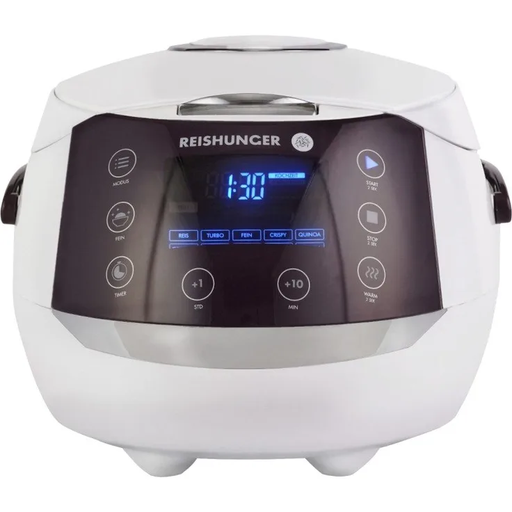 Reishunger Reiskocher Reishunger Digitaler Reiskocher 1,5L 860W, weiß.