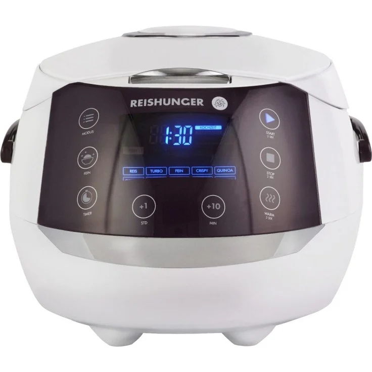 Reishunger Reiskocher Reishunger Digitaler Reiskocher 1,5L 860W, weiß.