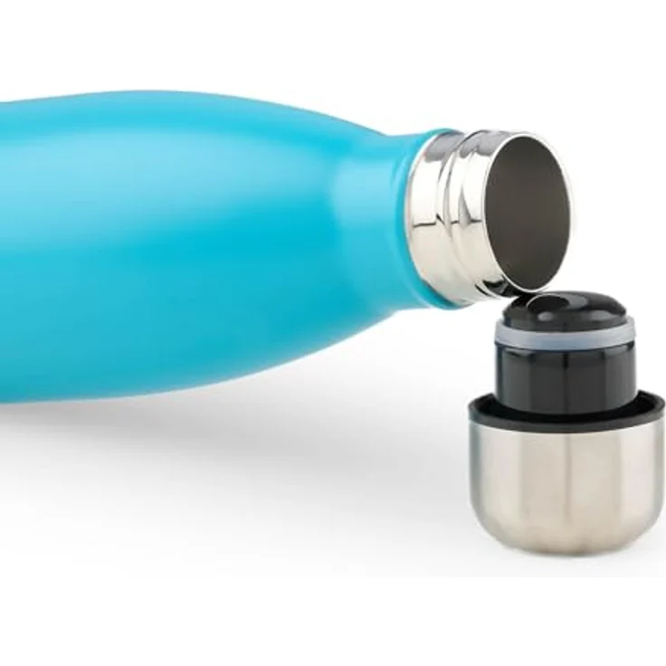 Blumtal® Trinkflasche Edelstahl Charles, 1L Thermosflasche BPA-frei, doppelwandige Isolierung, auslaufsicher, petrol – Bild 3