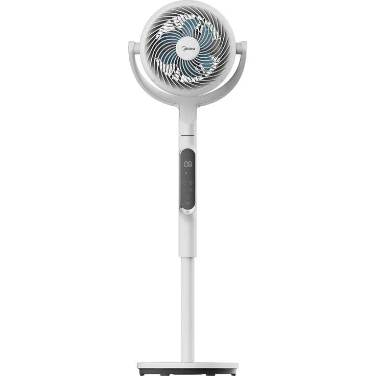 Midea Luftzirkulationsventilator MFS242RDDW, Höhenverstellbar, 15 Geschwindigkeitsstufen, leisem Betrieb, Weiß