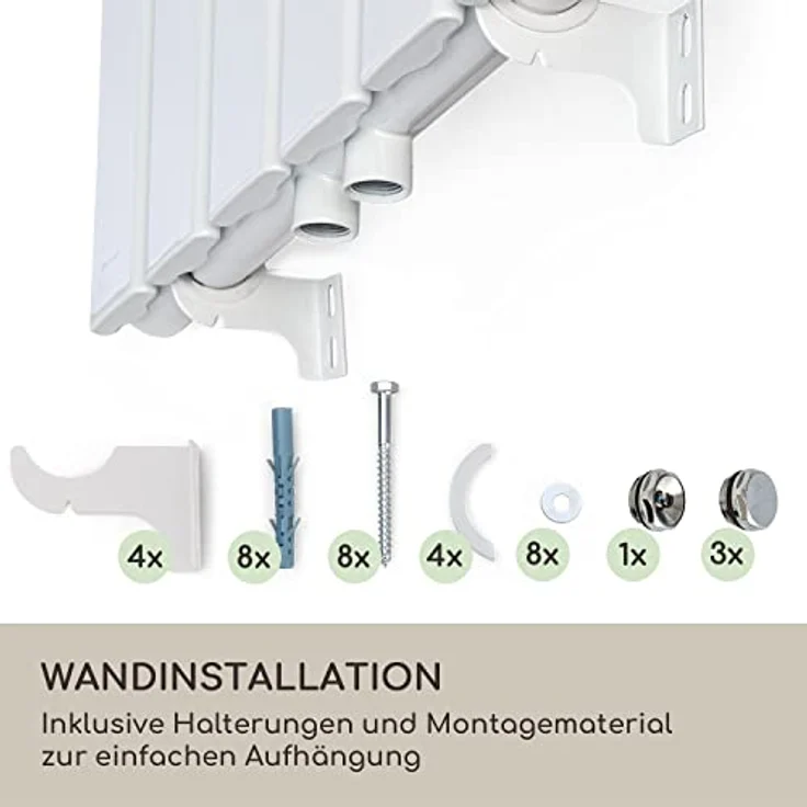 Blumfeldt Badheizkörper, Design Heizkörper Flach, 485 W Vertikal mit Thermostat, für Badezimmer & Wohnzimmer – Bild 3