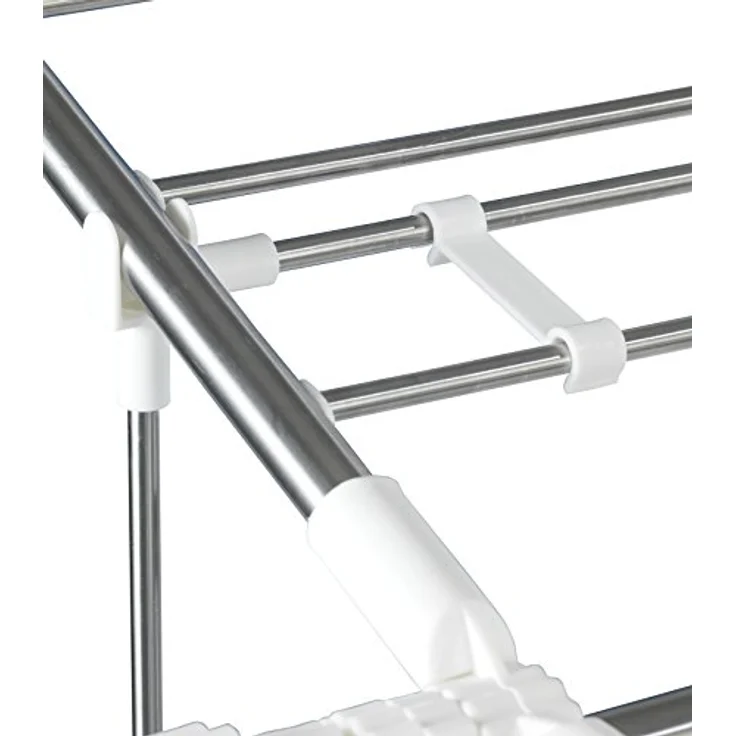 Wenko 3774019100 Wäschetrockner Profi Extra, 13,5 m Trockenlänge, Edelstahl rostfrei, 158 x 200 x 62 cm, Silber matt – Bild 6