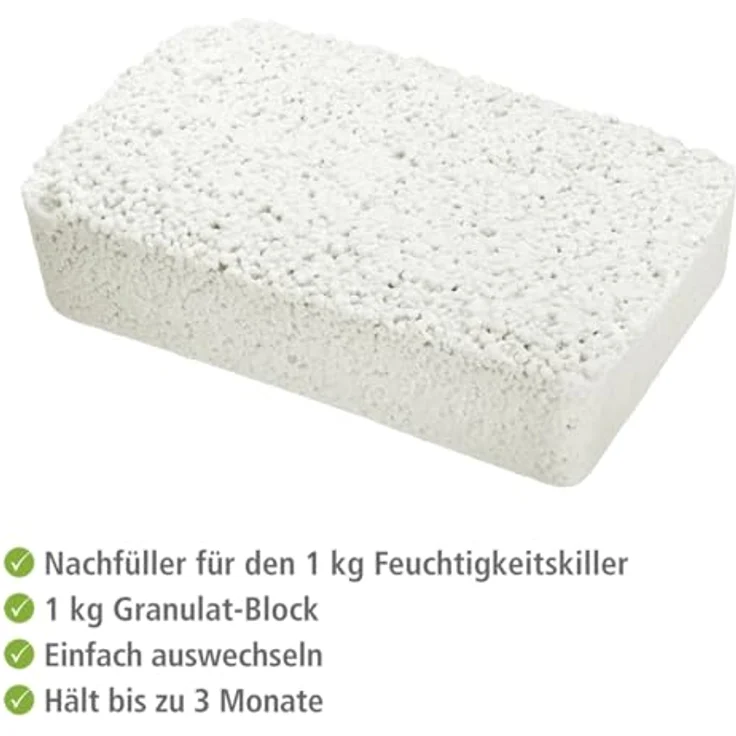 WENKO Feuchtigkeitskiller 1 kg Nachfüllpack - Raumentfeuchter, Calciumchlorid – Bild 3
