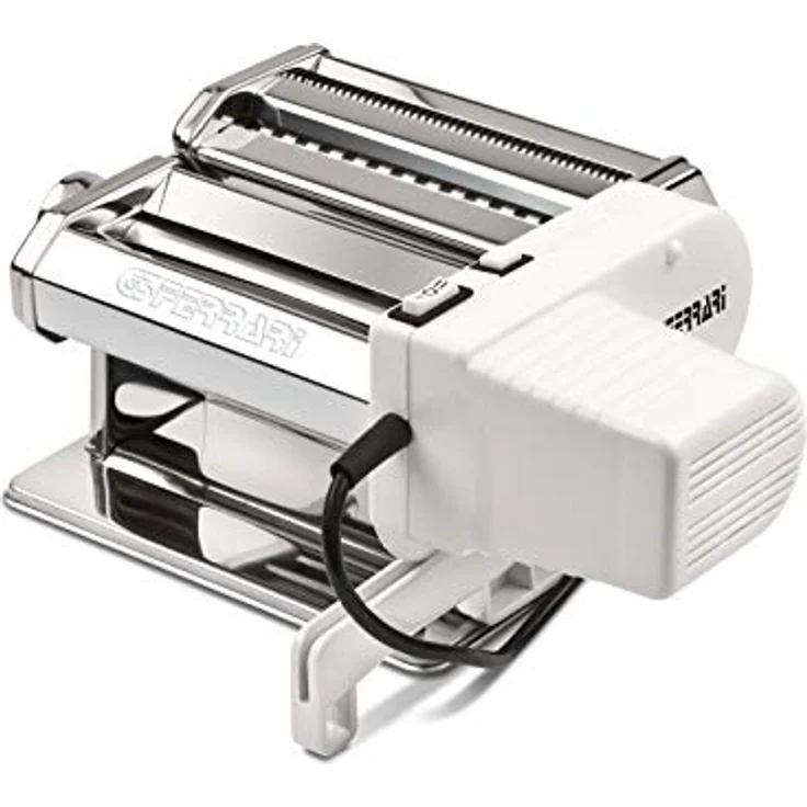 G3 Ferrari G20121 Nudelmaschine Sfoglia Mia, Edelstahlgehäuse, 15 cm Walzen, 9 Teigdickenstufen, 5 Pastasorten, Weiß – Bild 1