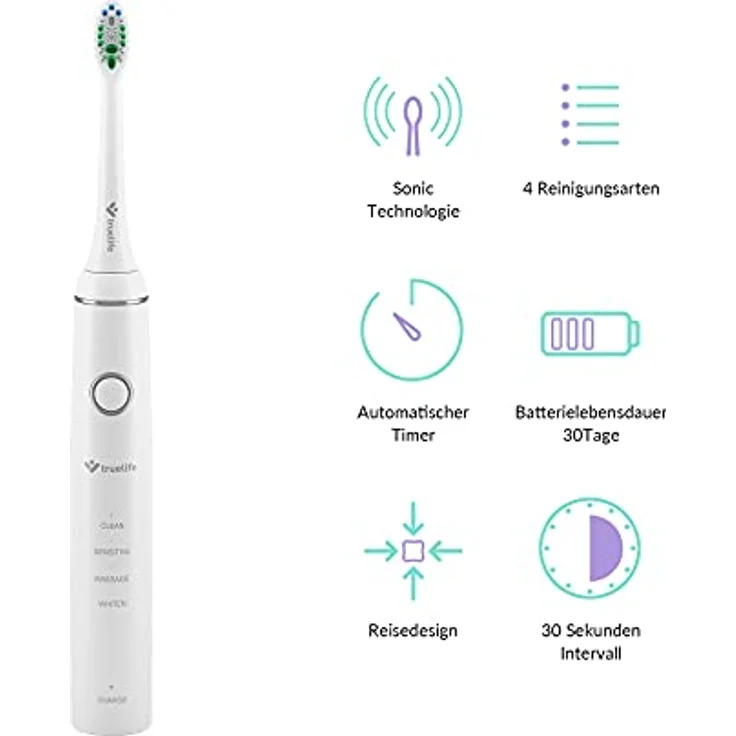 TrueLife Elektrische Zahnbürste SonicBrush Compact, für zuhause und unterwegs – Bild 2