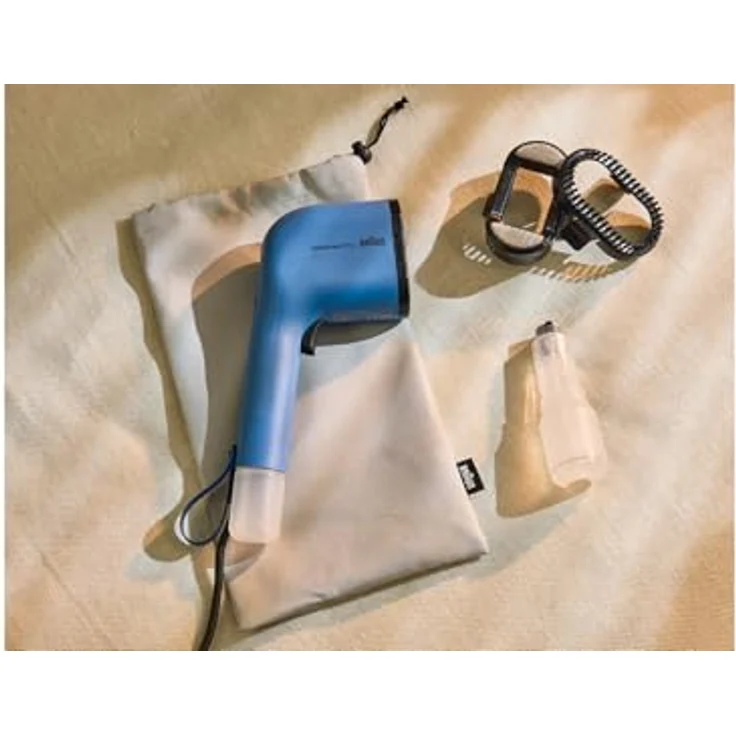 Braun QuickStyle 3 GS3024BL, kompakter Dampfglätter mit schneller Aufheizung, 22 g/min Dampfleistung, 120 ml abnehmbarer Wassertank, hitzebeständige Tasche, 1100W, Blau – Bild 2