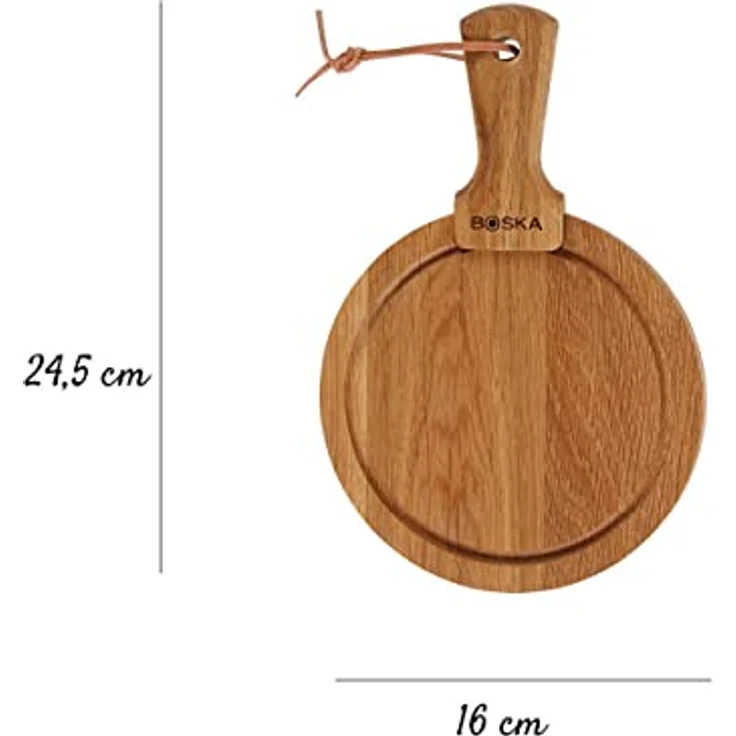 Boska Servierbrett Rund Friends S-authentisches Design - 16 cm-Holz-Braun - 245 x 160 x 20 mm – Bild 7