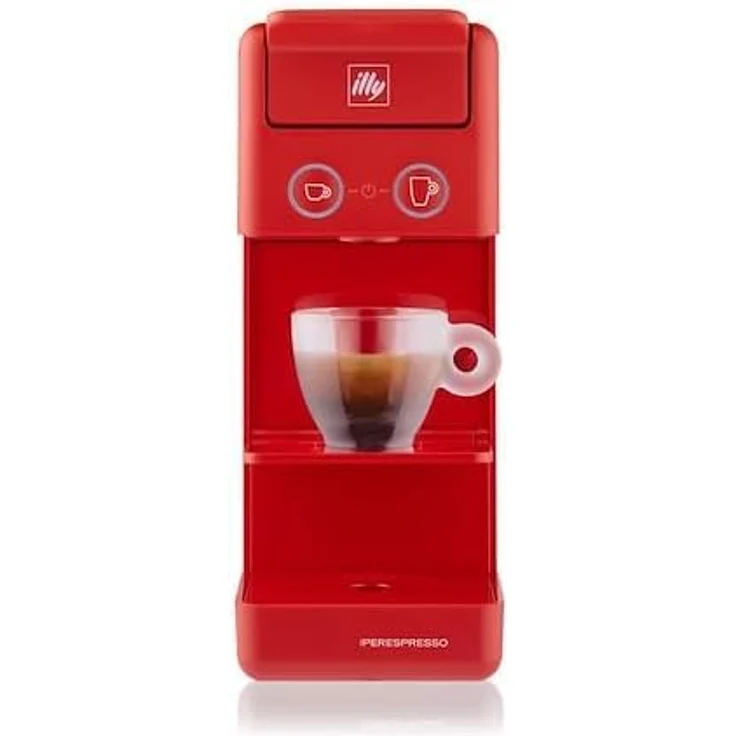 Illy Cafè Y3.3, Kaffeemaschine in Rot, kompatibel mit Iperespresso-Kapseln für Espresso und American Coffee, kompakte Bauweise mit individueller Steuerungstechnologie – Bild 1