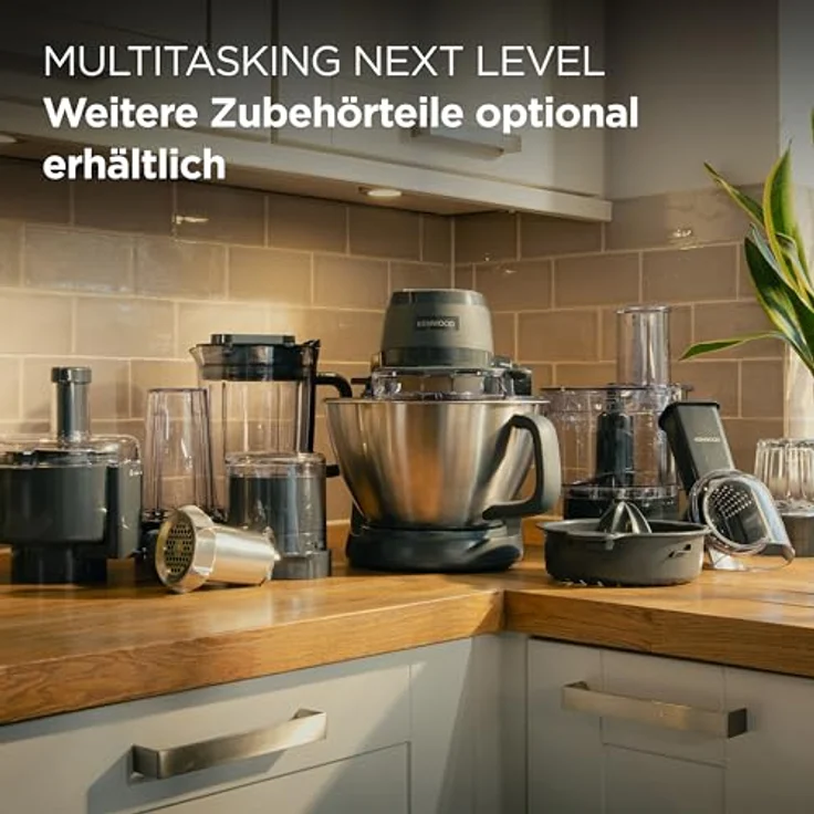 Kenwood KHC30.050GY, Küchenmaschine mit 1.000 Watt Motor, vielseitigem Zubehör und spülmaschinenfesten Teilen, grau – Bild 8
