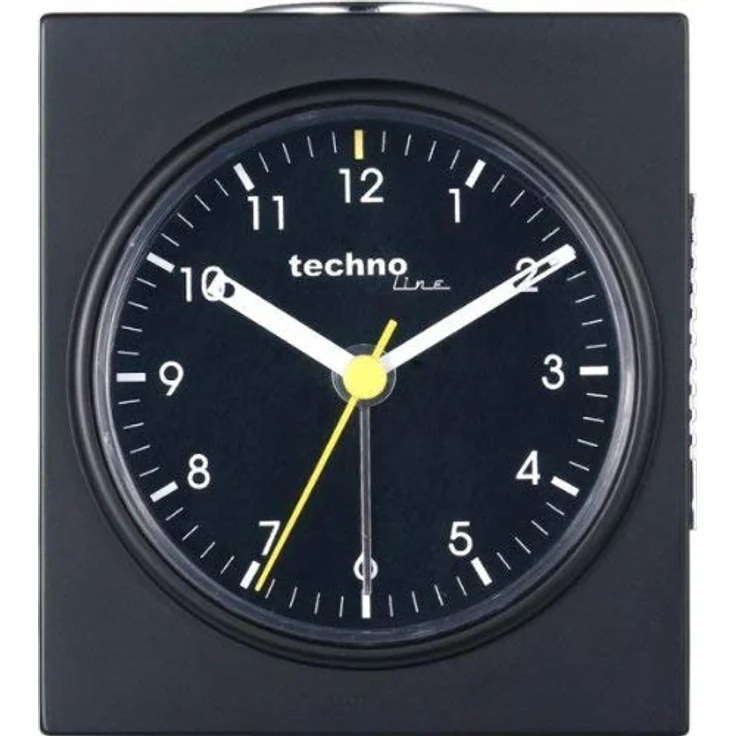 Technoline Quarzwecker Modell Q, Weckalarm mit Schlummerfunktion und schleichendem Sekundenzeiger, schwarz – Bild 2