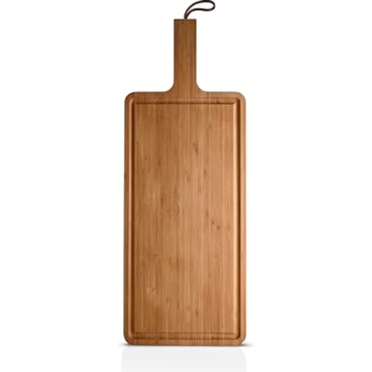 Eva Solo Nordic Kitchen Schneidebrett 44 x 22 cm, FSC-zertifiziertes Bambus mit Saftrillen zur Vermeidung von Flüssigkeitsauslauf, dunkles Aussehen – Bild 1