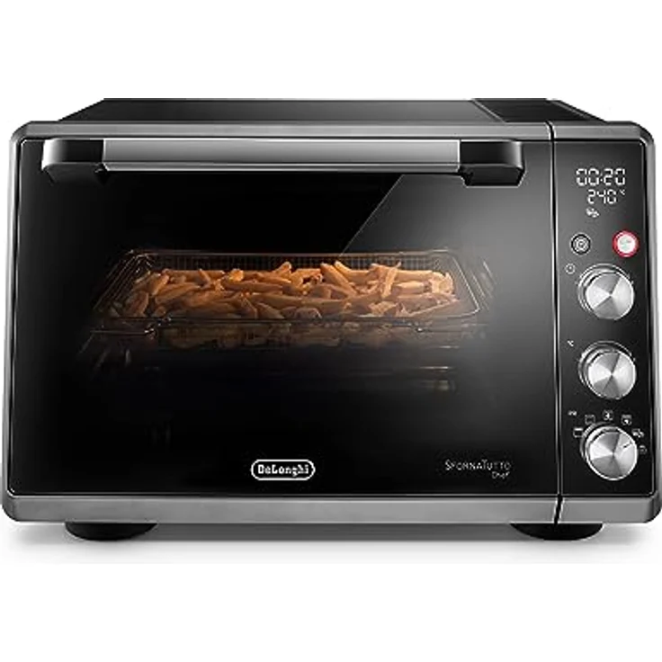 De'Longhi DO34326 Sfornatutto, Elektrobackofen Kleinbackofen 34L, Heißluftbeheizung, 2000 Watt, schwarz – Bild 4