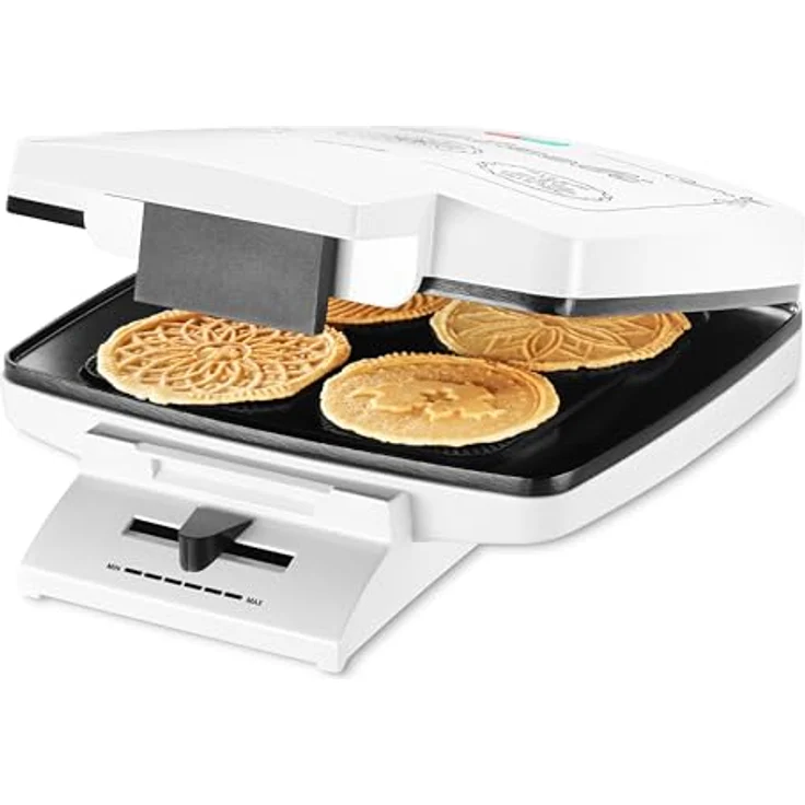 Trisa Bricelet Classique, Waffeleisen, Weiss mit Antihaftbeschichtung und 7 Bretzeli-Rezepten – Bild 1