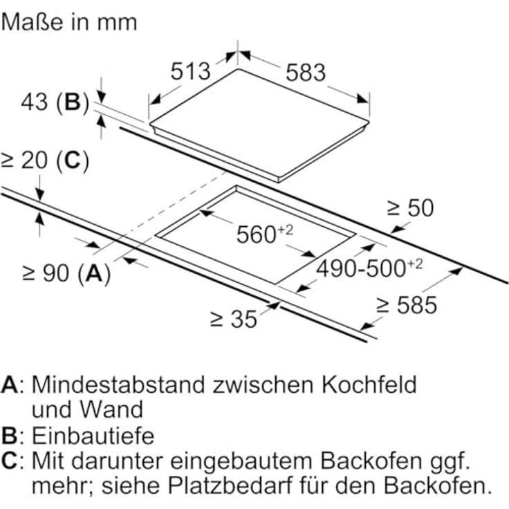 NEFF EX1B0, Herd-Set mit E1DCA0AK3 Einbauherd (60 x 60 cm) mit CircoTherm und M16SRF0L0 Elektrokochfeld mit Bräterzone, Edelstahlrahmen – Bild 3