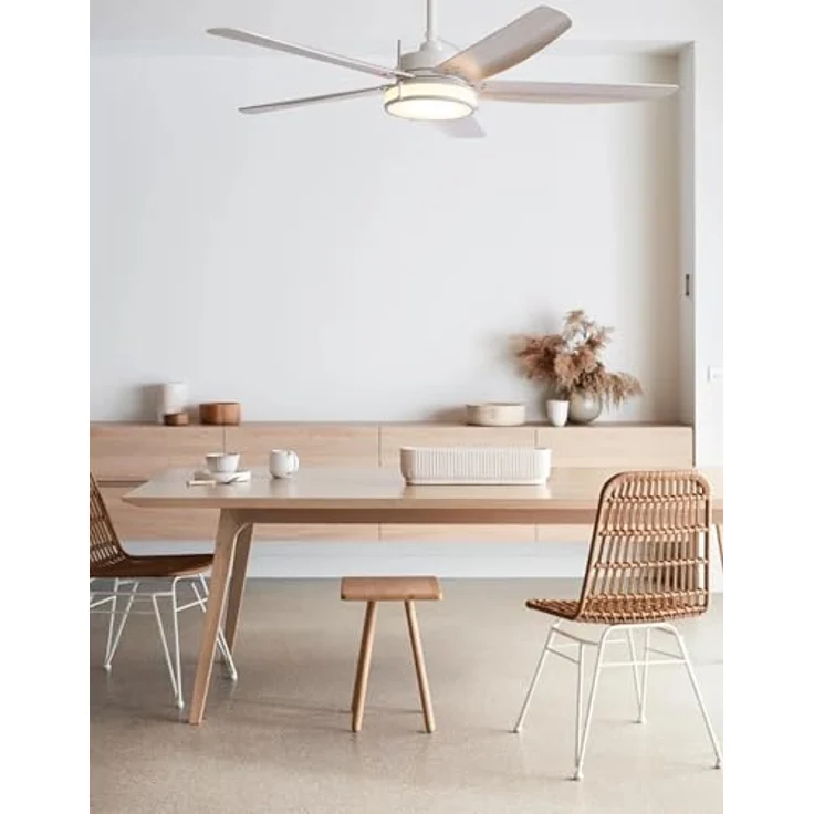 Lucci Air Louisville Deckenventilator, Energiesparmodell mit LED Beleuchtung, Fernbedienung, 158 cm, Weiß – Bild 3