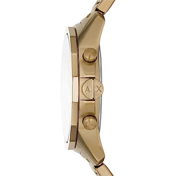 Armani Exchange Gold Tone Armbanduhr für Männer, Quarz Chronograph mit 44mm Gehäuse und Edelstahlband, wasserdicht bis 50m – Bild 3