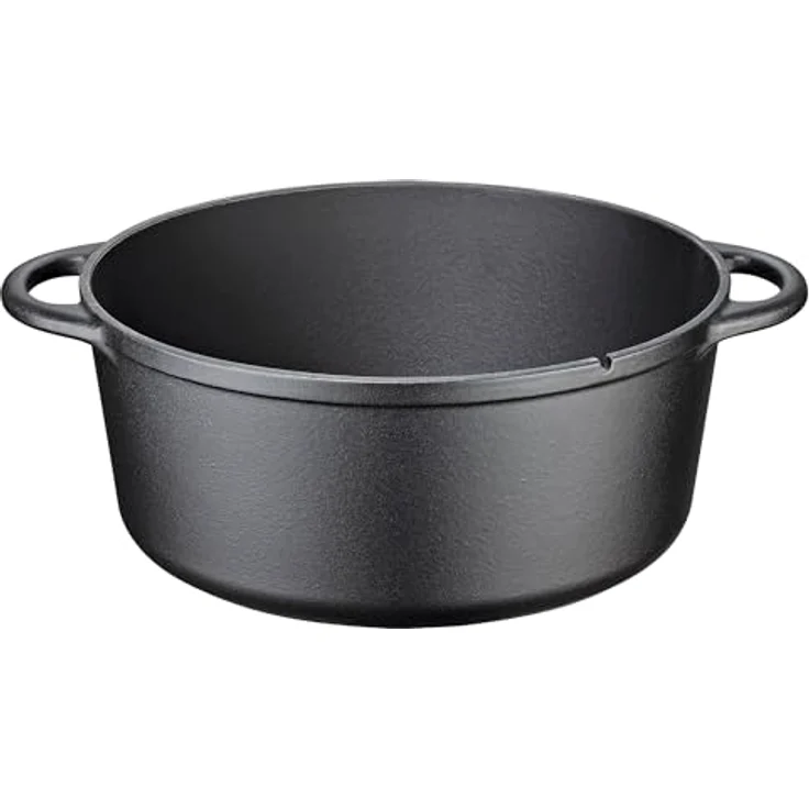 Küchenprofi Schmortopf BBQ, Emaillierter Gusseisen Topf für Grill und Herd, Ø 26 cm, 5 L, Schwarz – Bild 3