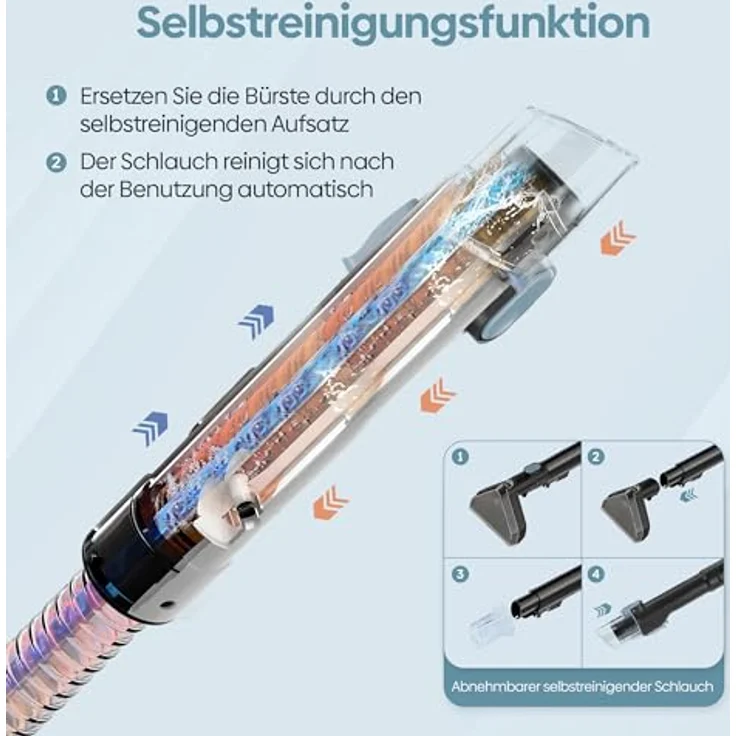 Olvy Teppichreiniger Waschsauger 17.000 PA, leistungsstarker Nasssauger für Sofa, Auto & Teppich, inkl. Zubehör & Reinigungsmittel – Bild 10