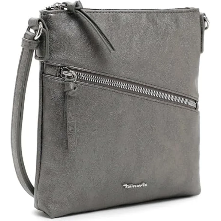 Tamaris Alessia Umhängetasche Crossover Bag, Darksilver, 22x24x3 cm, mit verstellbarem Schulterriemen und mehreren Fächern – Bild 2