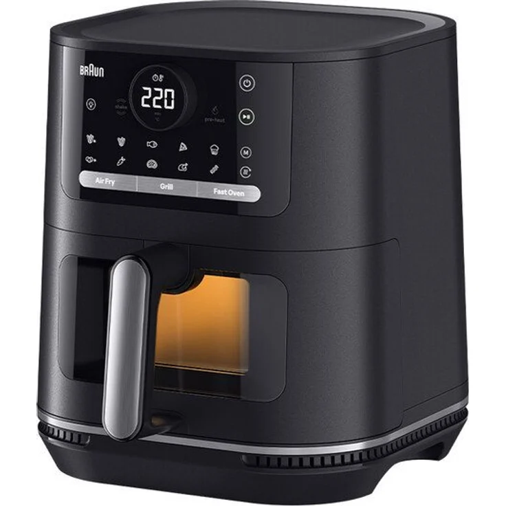 Braun MultiFry HF 5075I BK 3-in-1 Heißluftfritteuse, 2000 W, PFAS-freie Keramikbeschichtung, 6 l Fassungsvermögen, 20 Kochprogramme, schwarz – Bild 1