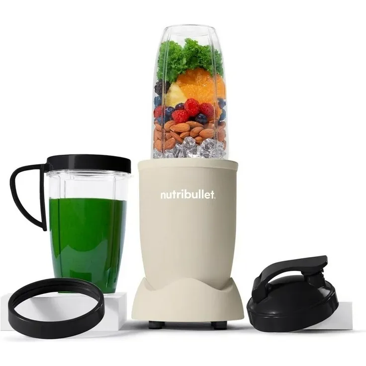 NutriBullet NB907MASN Mixer 0,9 l Sport-Mixer 900 W Beige, 900 Watt Leistung, Pulsfunktion, spülmaschinenfest