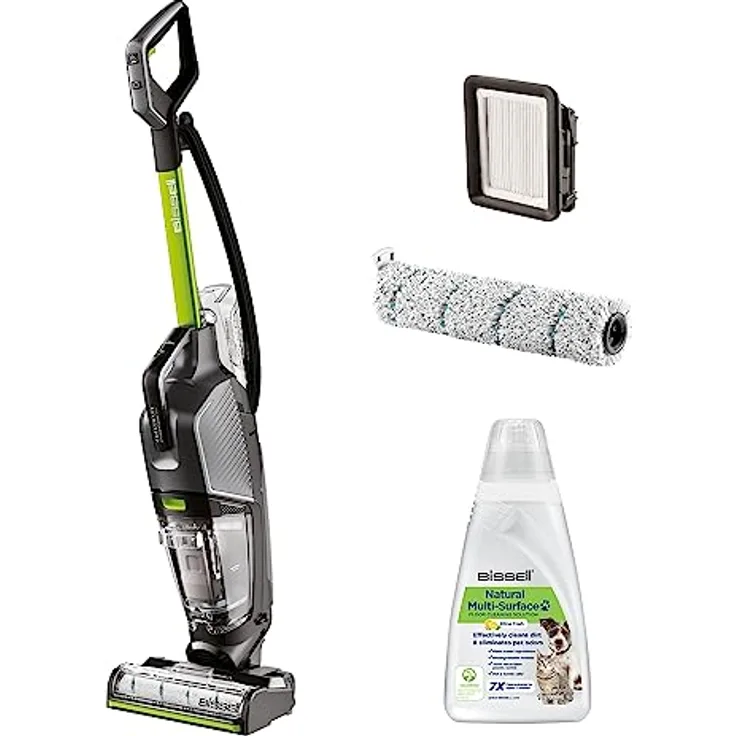 BISSELL CrossWave HydroSteam PET, Nass Trockensauger mit Kabel, Saugt, Wischt & Trocknet, Nasssauger mit Dampf Modus, Hoher Leistung Dampfreiniger, Ideal für Haustiere, Mehrflächenreinigung, 3517N, Weiß/Schwarz