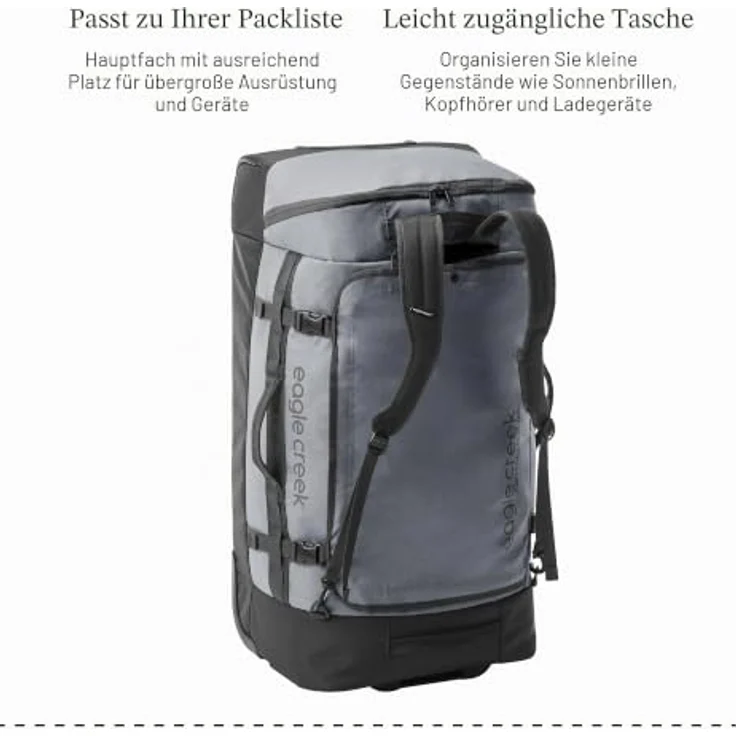 Eagle Creek Cargo Hauler XT, 2 Rollen Reisetasche aus 100% Nylon, 80 cm, grau – Bild 5