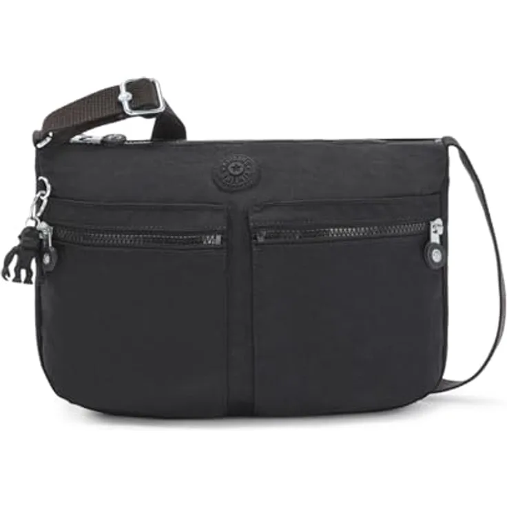 Kipling Basic IZELLAH Umhängetasche, geräumige Handtasche mit mehreren Fächern, 33 cm, Schwarz