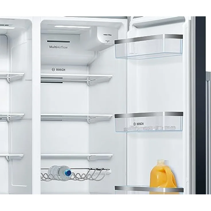 Bosch KAD93ABEP Serie 6 Amerikanischer Side-by-Side Kühlschrank, 178,7 x 90,8 cm, 371 L Kühlen + 191 L Gefrieren, Eis- und Wasserspender mit Wasseranschluss,No Frost, XXL-Fassungsvermögen – Bild 5