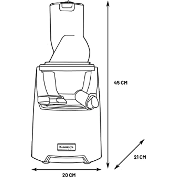 Kuvings EVO820 Whole Slow Juicer, Entsafter, 1 Liter, matt silber – Bild 3