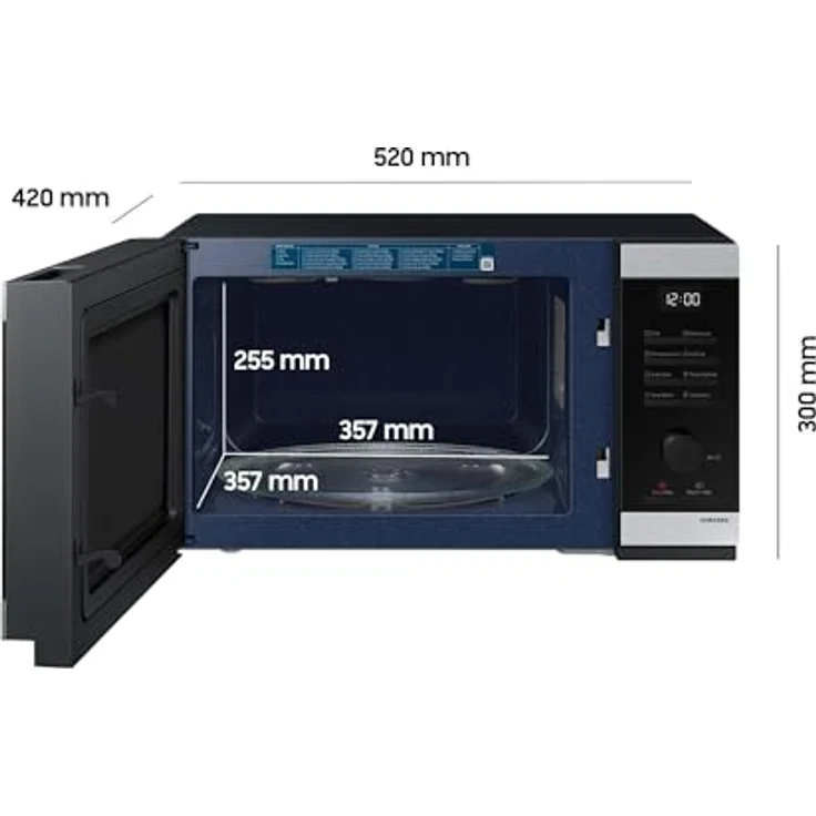 Samsung MICROGOLFOVEN MG32DG4524CTE1, Mikrowelle mit GrillFry Funktion und Edelstahl-Look – Bild 2