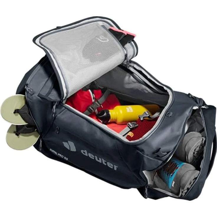 Deuter Duffel Pro 90, Weekender Reisetasche aus 100% Polyester, 80 cm, schwarz – Bild 6