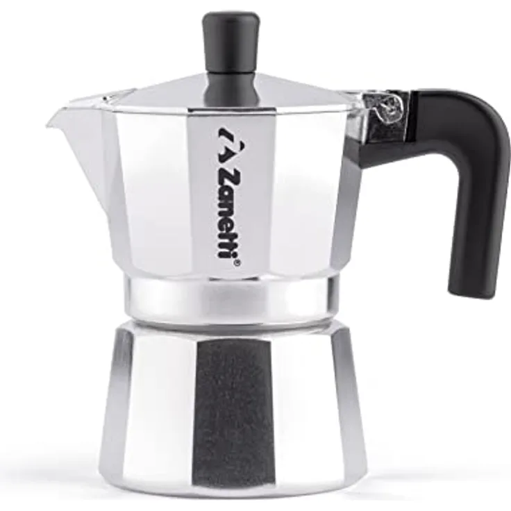 Zanetti, Mama Kaffeemaschine Moka aus Aluminium, Kaffeemaschine mit 6 Tassen, Moka Espresso mit Anti-Tropf-System, Dichtung aus Silikon, ergonomischer Griff
