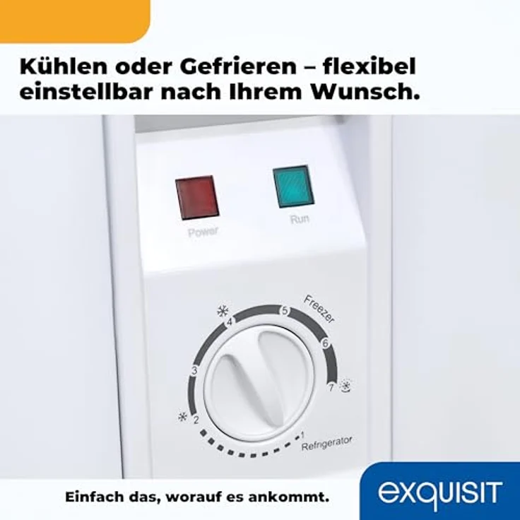 Exquisit Gefriertruhe GT100-050E, 99 Liter, Toplader, 4-Sterne-Gefrieren, Weiß – Bild 8