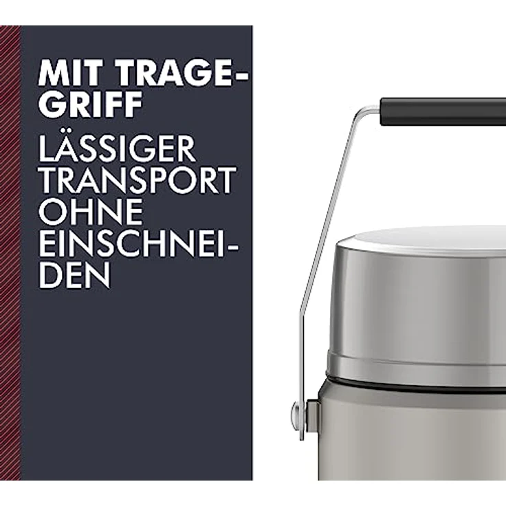 Thermos Speisegefäß, Edelstahl mattiert, 1,2 Liter – Bild 3
