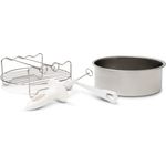 AEG AAFEK1 Erweiterungsset für Heißluftfritteuse AF6 (Mehrzweckform, Grillrost, Gemüsespiralschneider, Zubehör-Set, vielseitig einsetzbar, verschiedene Gerichte, leicht zu reinigen, edelstahl)