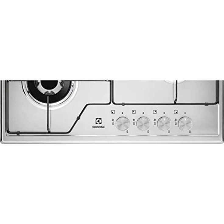 Electrolux Piani cottura KGS6434SX, Kochfeld mit 4 Brennern inklusive Multikronen-Wok, schwarze Grillroste – Bild 3
