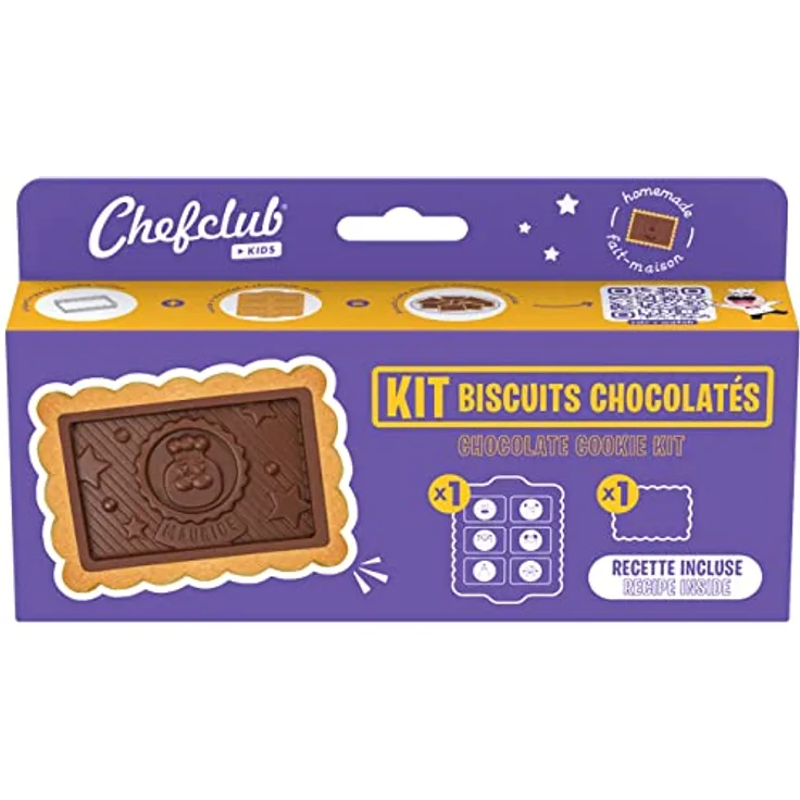 Chefclub Kids - Schokoladen-Keks-Set - Schokoladenform – Keksausstecher – Rezept für die Kinderküche
