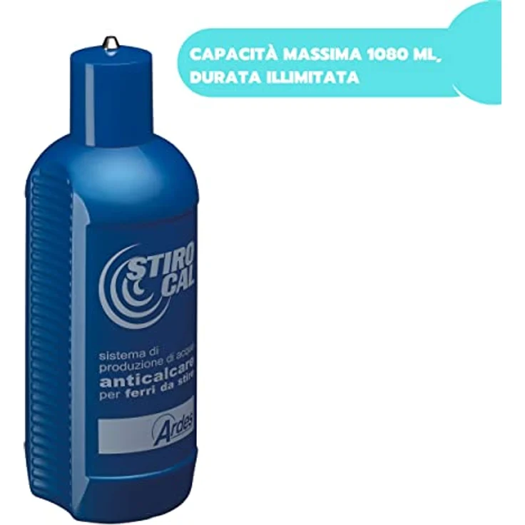 ARDES | AR5020 Kalkschutzflasche Stirocal, Kalkschutzflasche für Bügeleisen 1080ml mit Kalkschutzmagnet Wasserreinigung, Flasche Magnetfilter, Wasserdemineralisierer – Bild 2