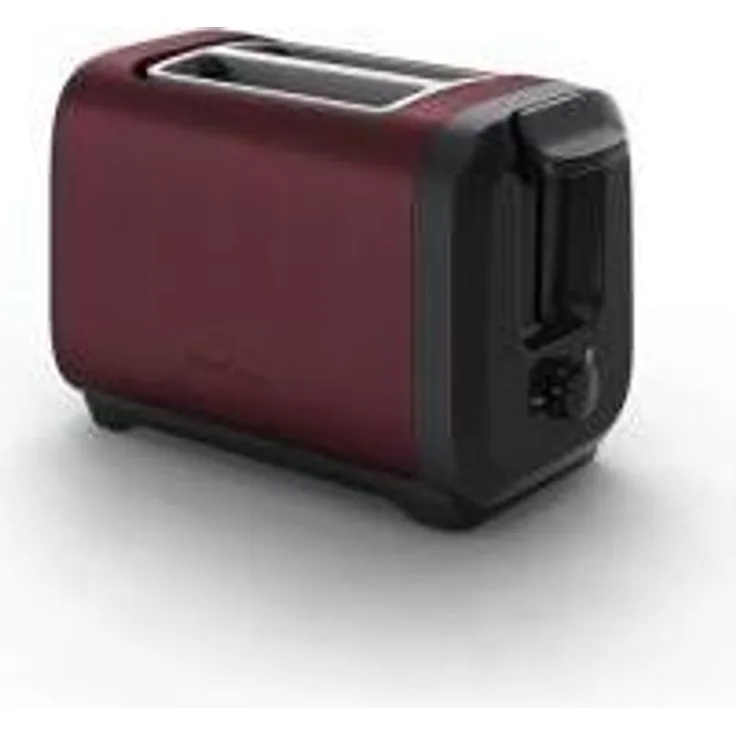 Moulinex LT5S05E0, 2-Scheiben-Toaster, Rot, 1.300 Watt mit Auftaufunktion und Aufknusperfunktion