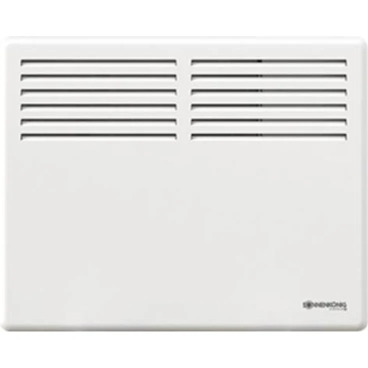 Sonnenkönig Slim E 1000, flacher Konvektorheizer mit 1000 W, Thermostat und 24-Stunden-Timer, mobil und spritzwassergeschützt, Weiss