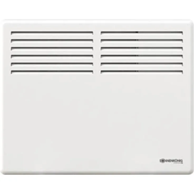 Sonnenkönig Slim E 1000, flacher Konvektorheizer mit 1000 W, Thermostat und 24-Stunden-Timer, mobil und spritzwassergeschützt, Weiss