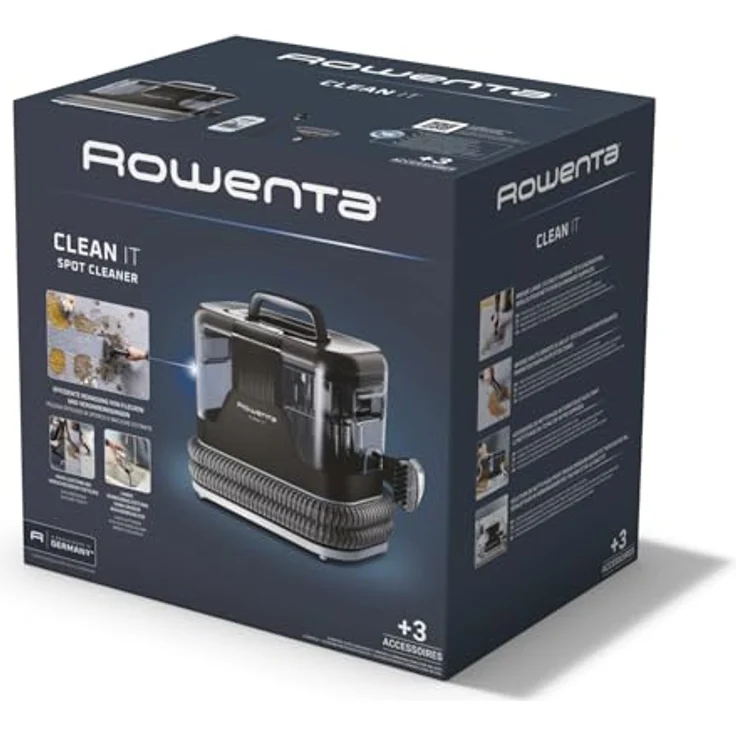 Rowenta Clean It IN5010F0, tragbarer Fleckenreiniger mit 12.500 Pascal Saugkraft, schwarz-grau – Bild 14
