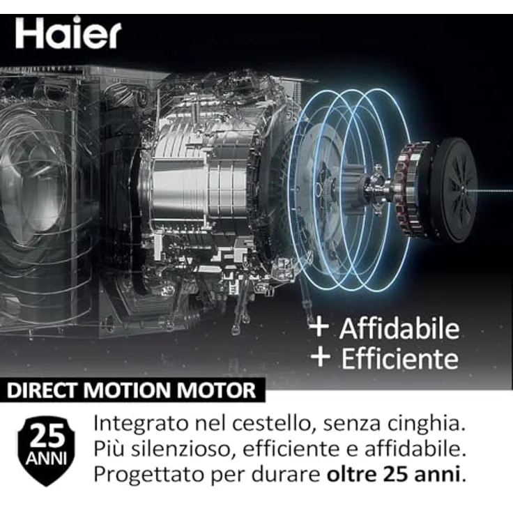 Haier HWD80-B14979 Waschtrockner Freistehend Frontlader, 5 kg Kapazität, 1400 RPM, Energieeffizienzklasse A, Weiß – Bild 3