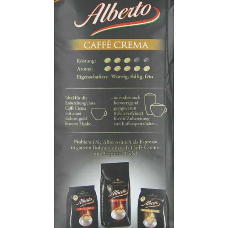 Alberto Caffè Crema, 1000g, ganze Bohne – Bild 2