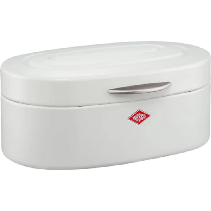 WESCO Single Elly Brotkasten, weiß matt, pulverbeschichtetes Stahlblech, Lüftungslöcher, stabiler Handgriff – Bild 1
