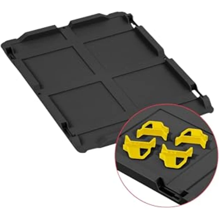 PROREGAL Eurobox NextGen Color SuperSparSet 8x, 20L, Schwarz mit gelben Griffen, inkl. Auflagedeckel & Schiebeschnappverschlüssen, HxBxT 22x30x40cm, Eurobehälter – Bild 2