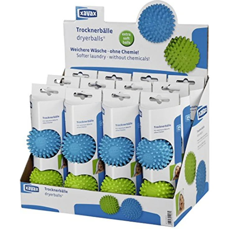 Xavax Temperaturbeständige Trocknerbälle, 2 Stück, blau- grün – Bild 2