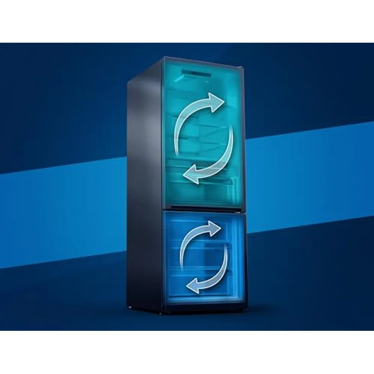 Beko B5RCNA365HG freistehende Kühl-/Gefrierkombination, NoFrost, AeroFlow, HarvestFresh, Urlaubsmodus, 3 Gefrierschubladen, Manhattan Gray – Bild 3